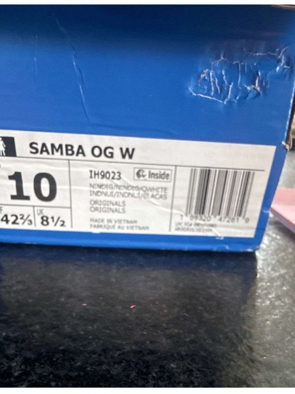 adidas Samba 10 W OG W Night Indigo/Off White Animal Print Fur Low Top